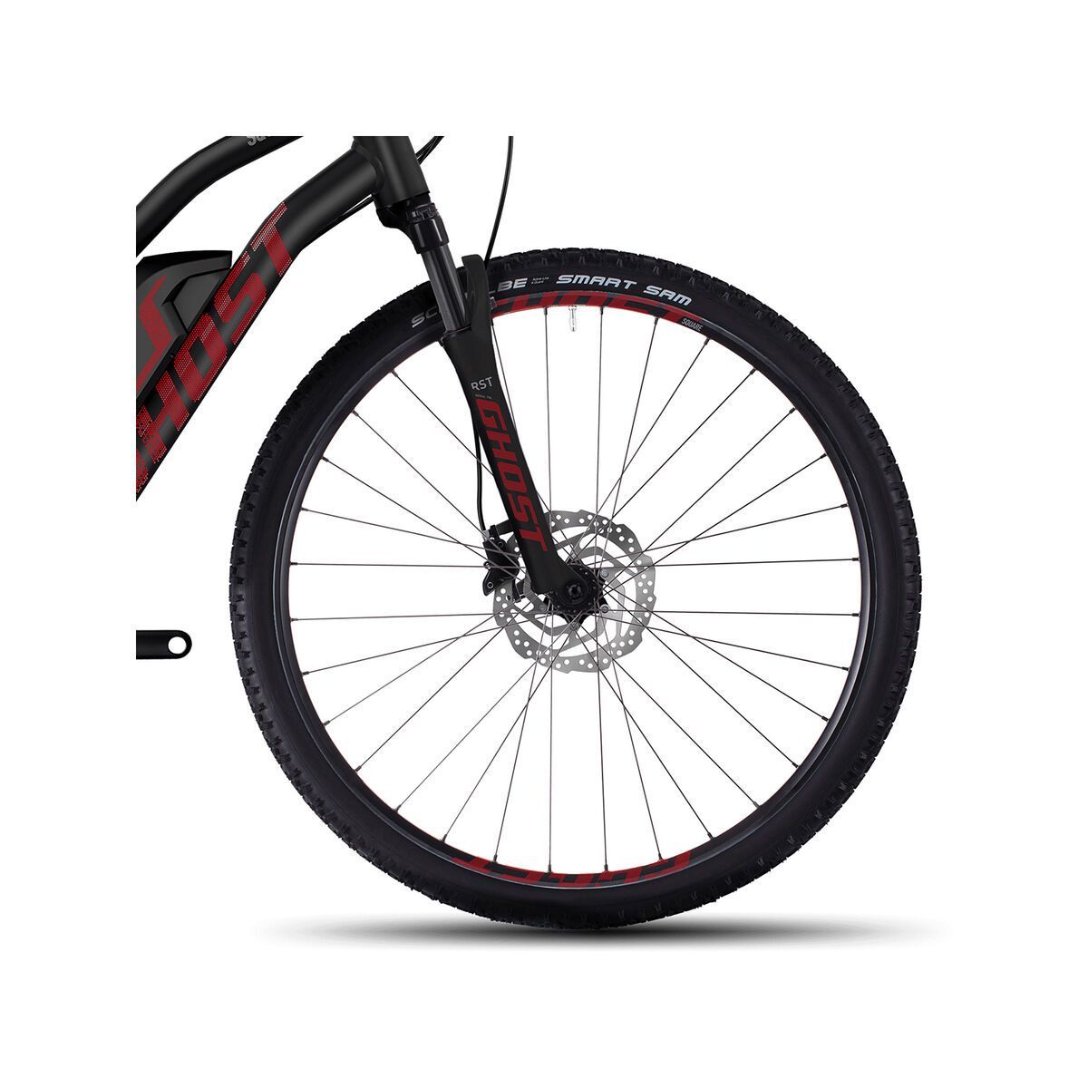 Ghost Hybride Square Cross 2 W, night black/neon red/urban grey - Bild 2