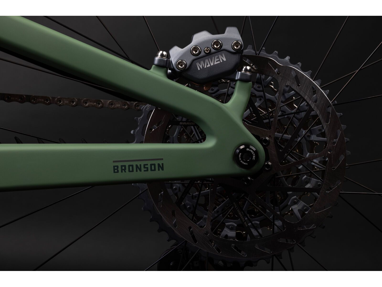 Santa Cruz Bronson C / GX AXS / MX, matte poblano green - Bild 6
