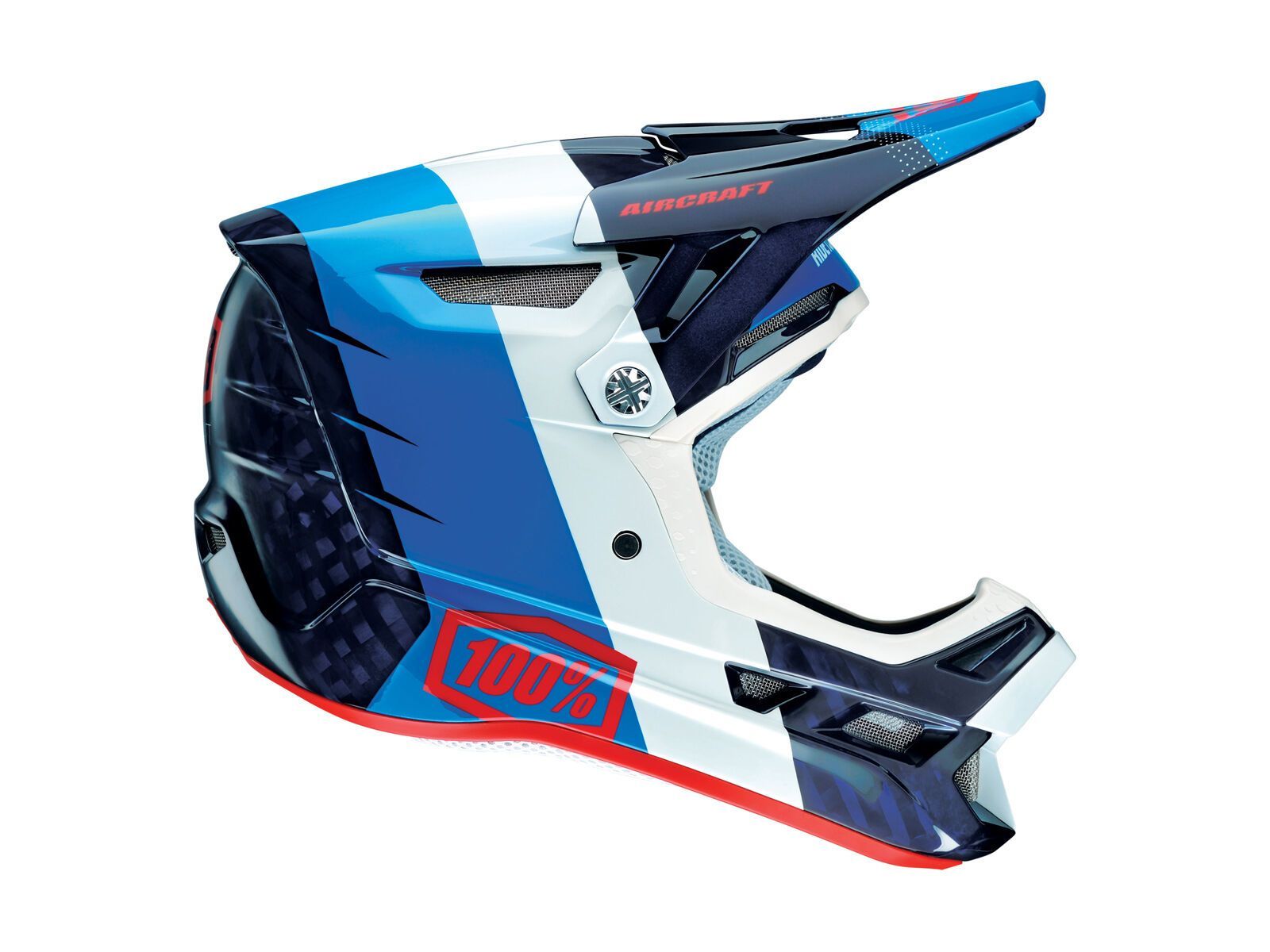 100% Aircraft DH Helmet, R8 blue carbon - Bild 1