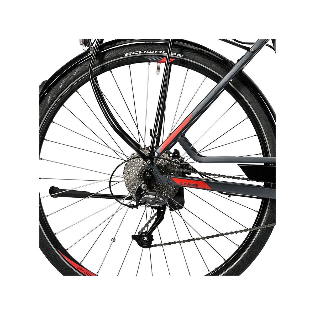 Cube Touring Hybrid 400, grey´n´red - Bild 4