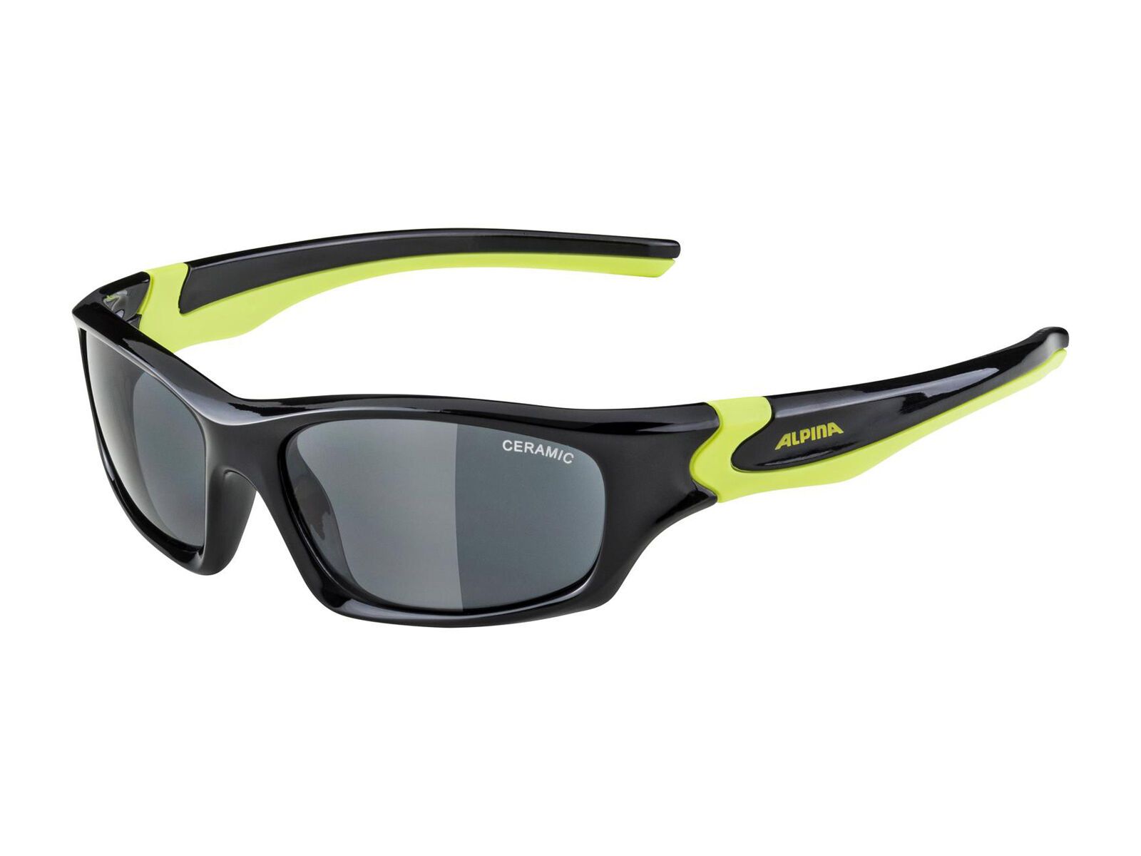 Alpina Flexxy Teen, Ceramic Black Mir / black/neon yellow gloss - Bild 1