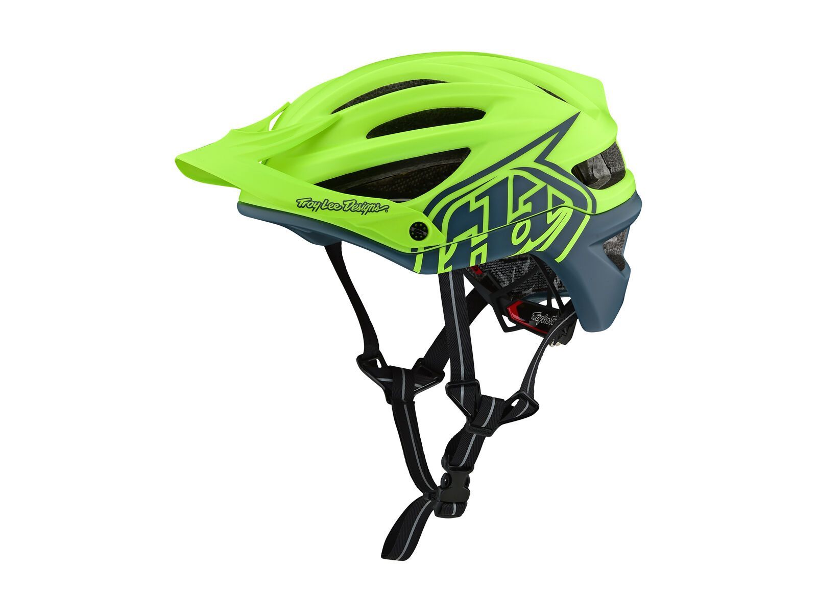 TroyLee Designs A2 Decoy Helmet MIPS, flo yellow/air force blue - Bild 1