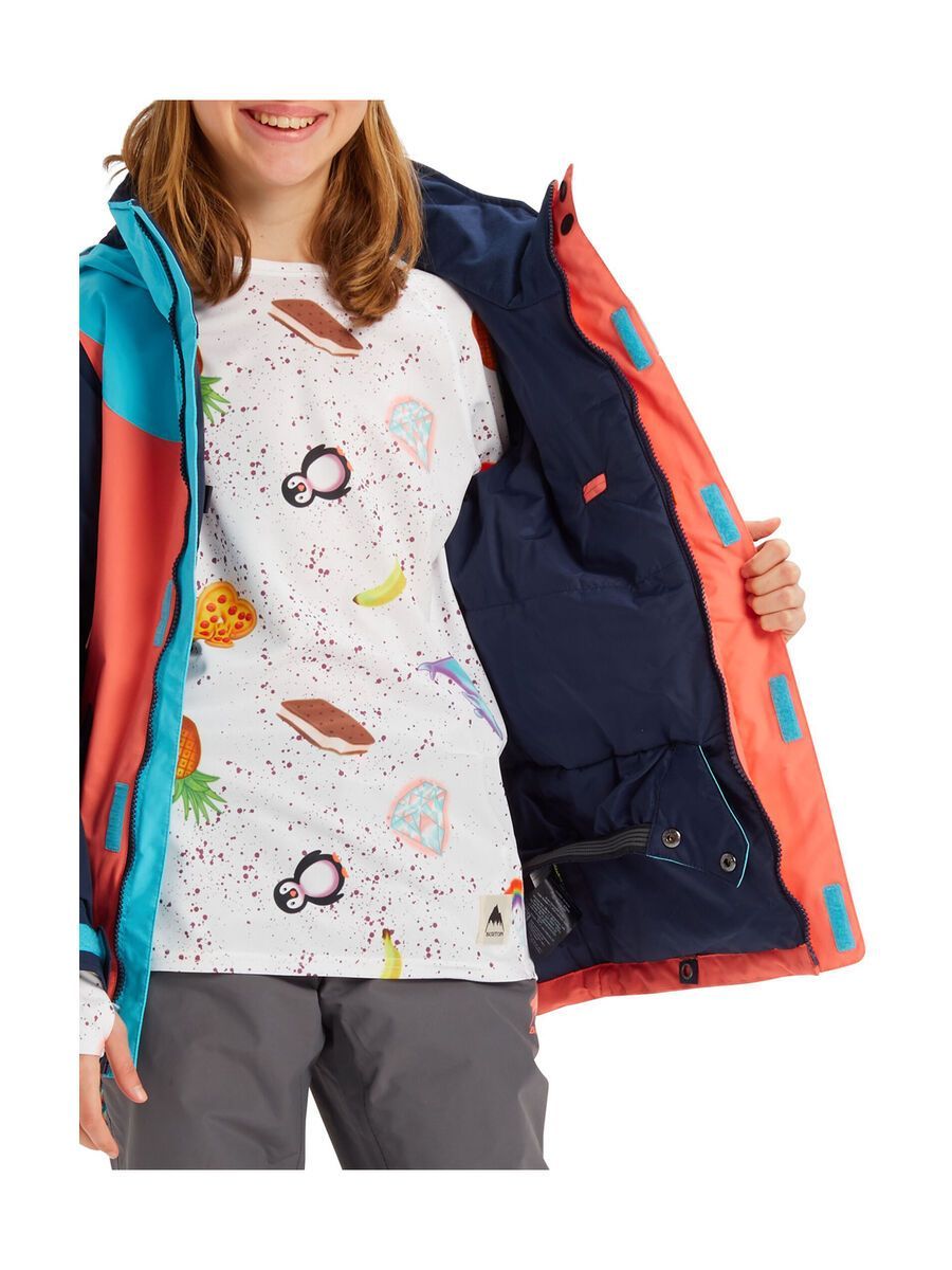 Burton Girls' Elodie Jacket, curacao/dress blue/gregoria peach - Bild 3