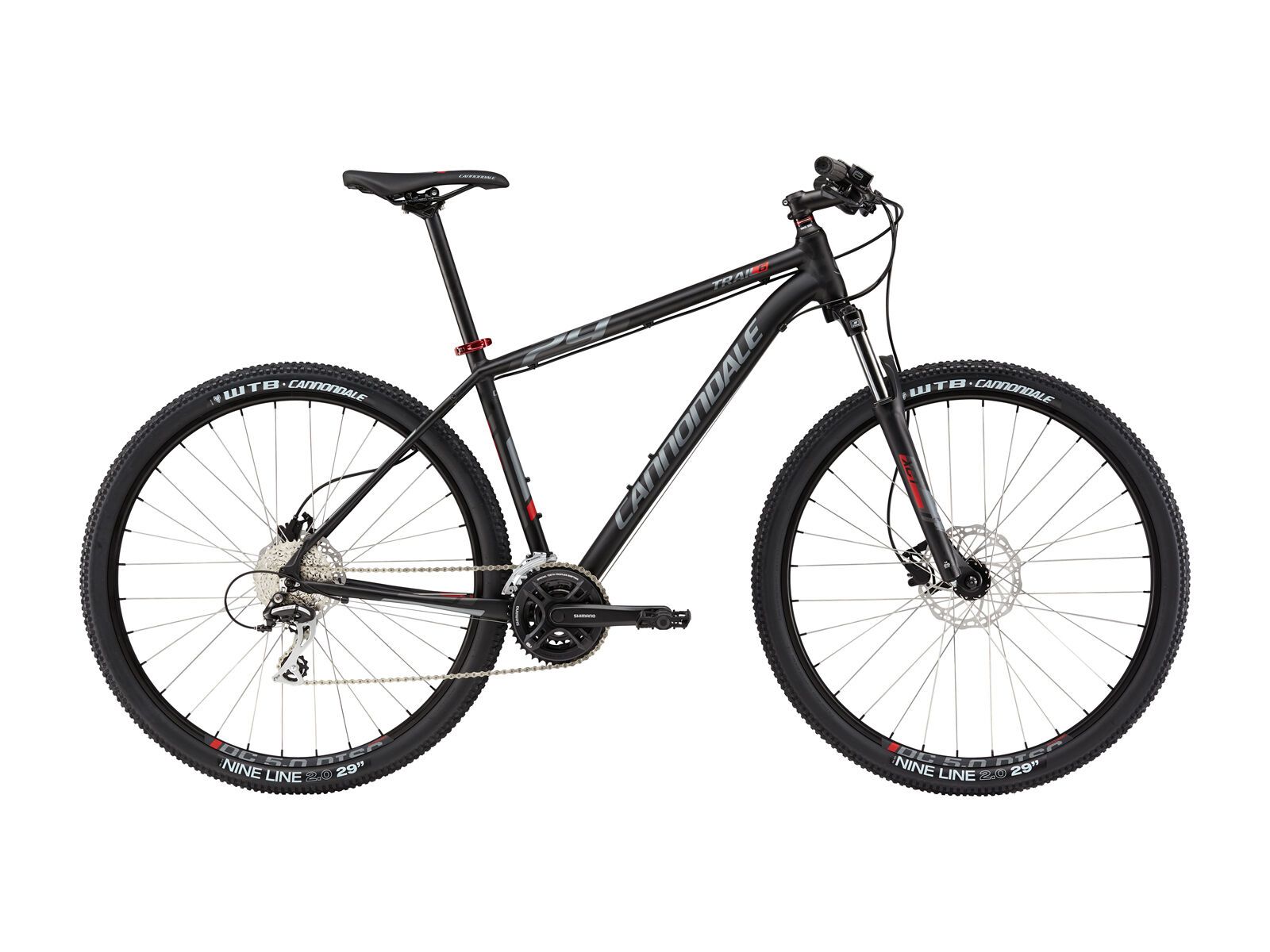 Cannondale Trail 29 6, jet black with charcoal cray, race red nearly black matte - Bild 1