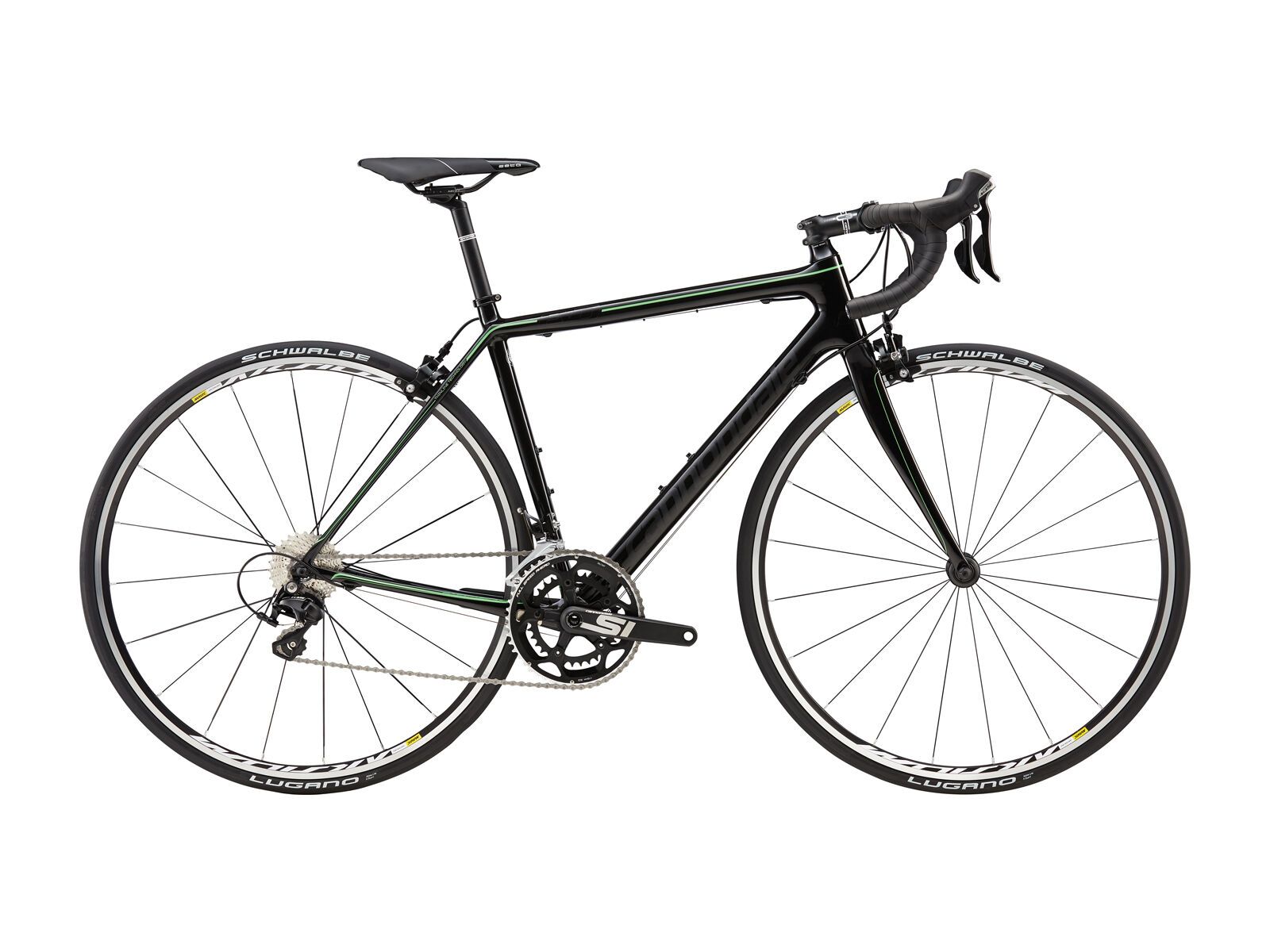 Cannondale SuperSix Evo Women's 105 5, jet black w/ viserker green and nearly black, gloss - Bild 1
