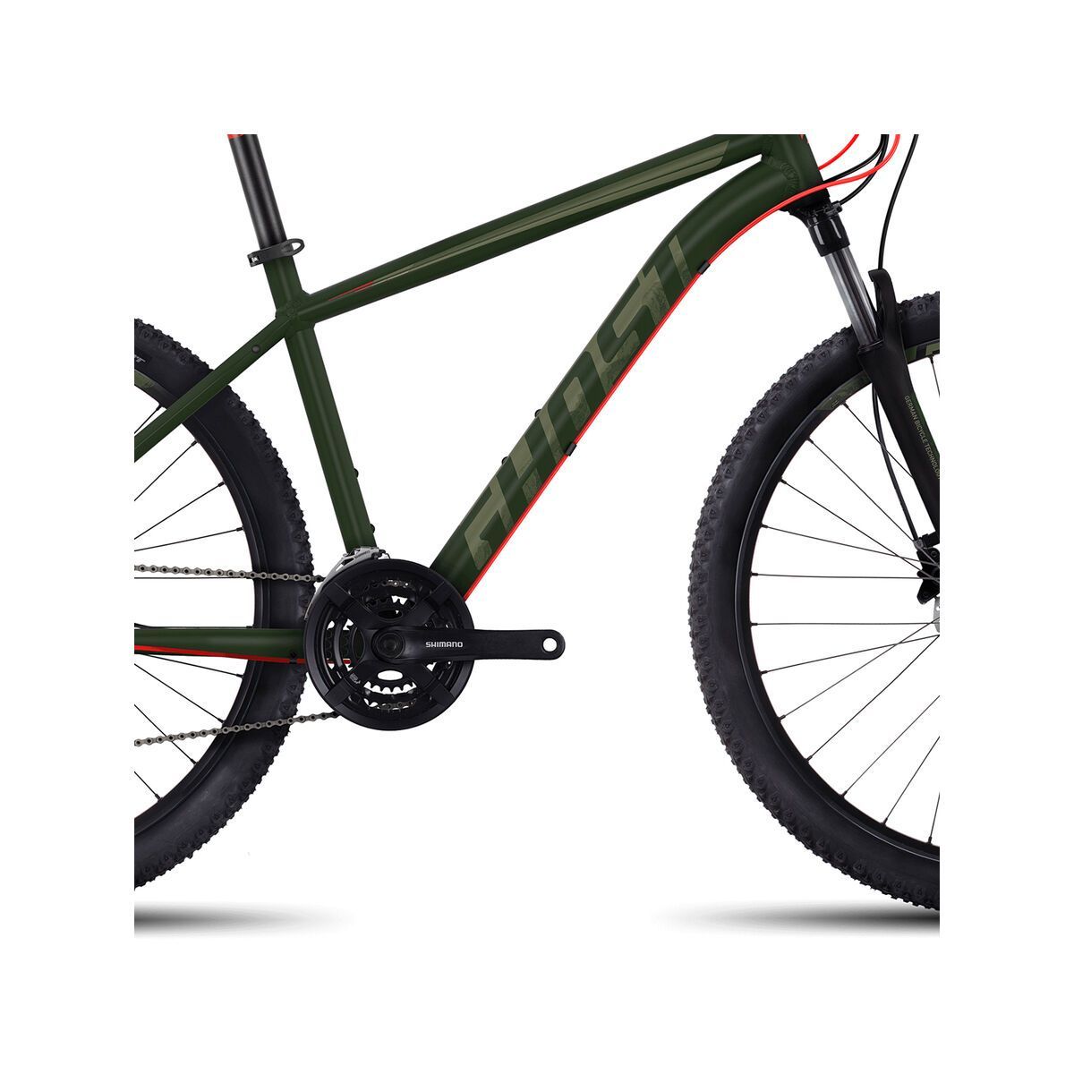 Ghost Kato 2 AL 27.5, forest green/army green/neon red - Bild 3