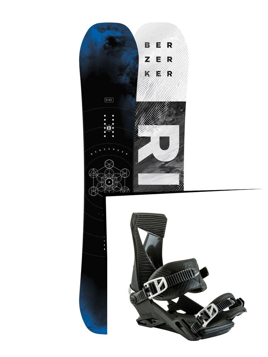 Set: Ride Berzerker 2017 + Nitro Zero 2017, not black - Snowboardset - Bild 1