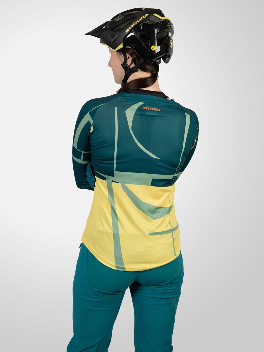 Endura Damen MT500 Print T-Shirt LTD (langarm), sattes teal - Bild 8
