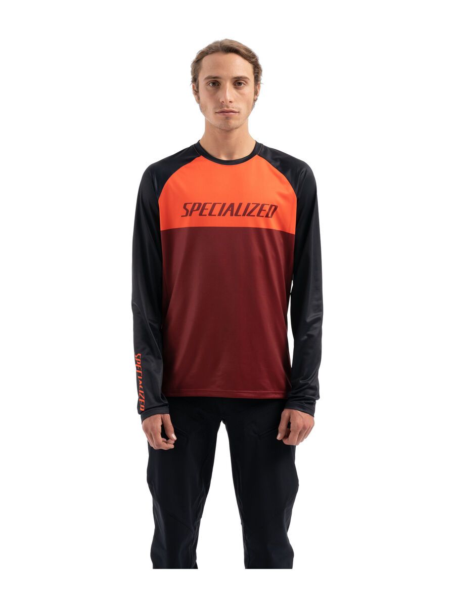 Specialized Demo Pro Longsleeve Jersey, rocket red/crimson block - Bild 4
