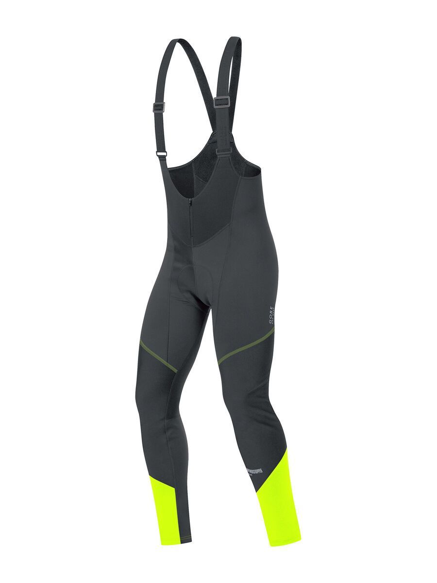 Gore Bike Wear Element Windstopper SO Trägerhose+, black neon yellow - Bild 1