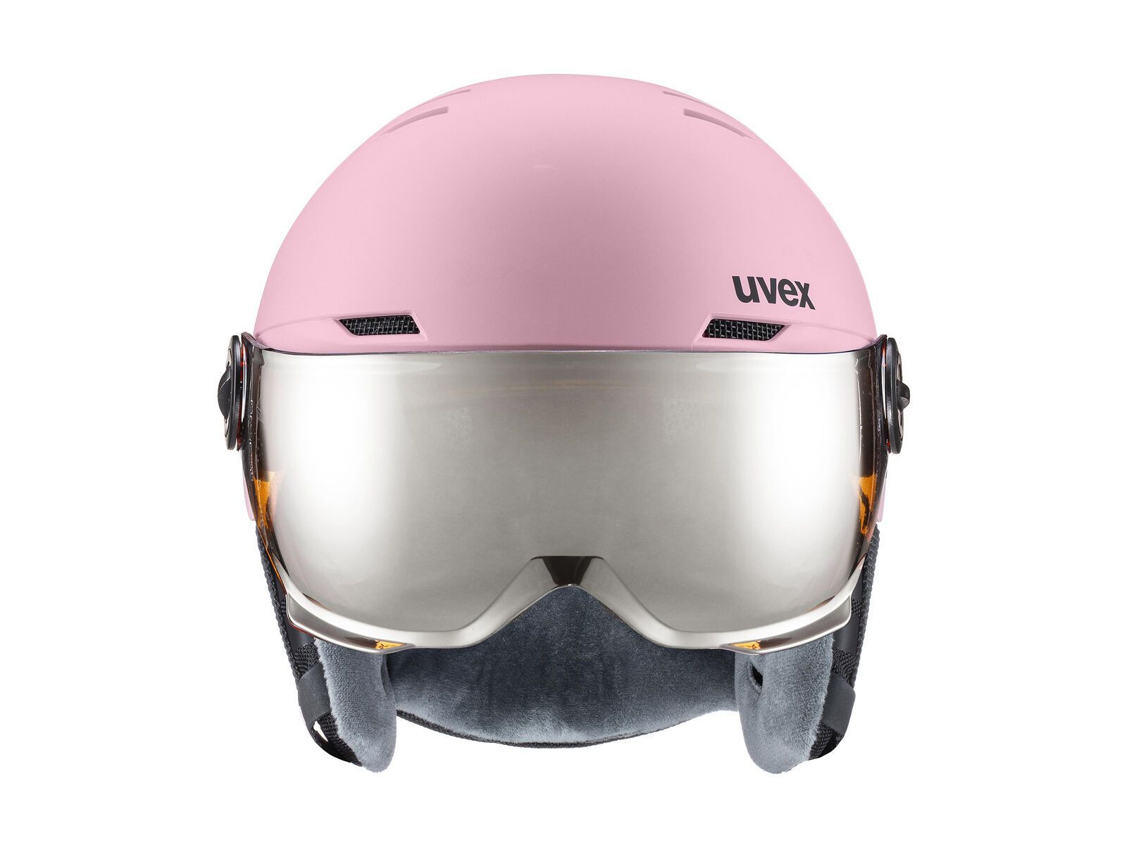 uvex rocket jr. visor silver mirror, pink confetti mat - Bild 2