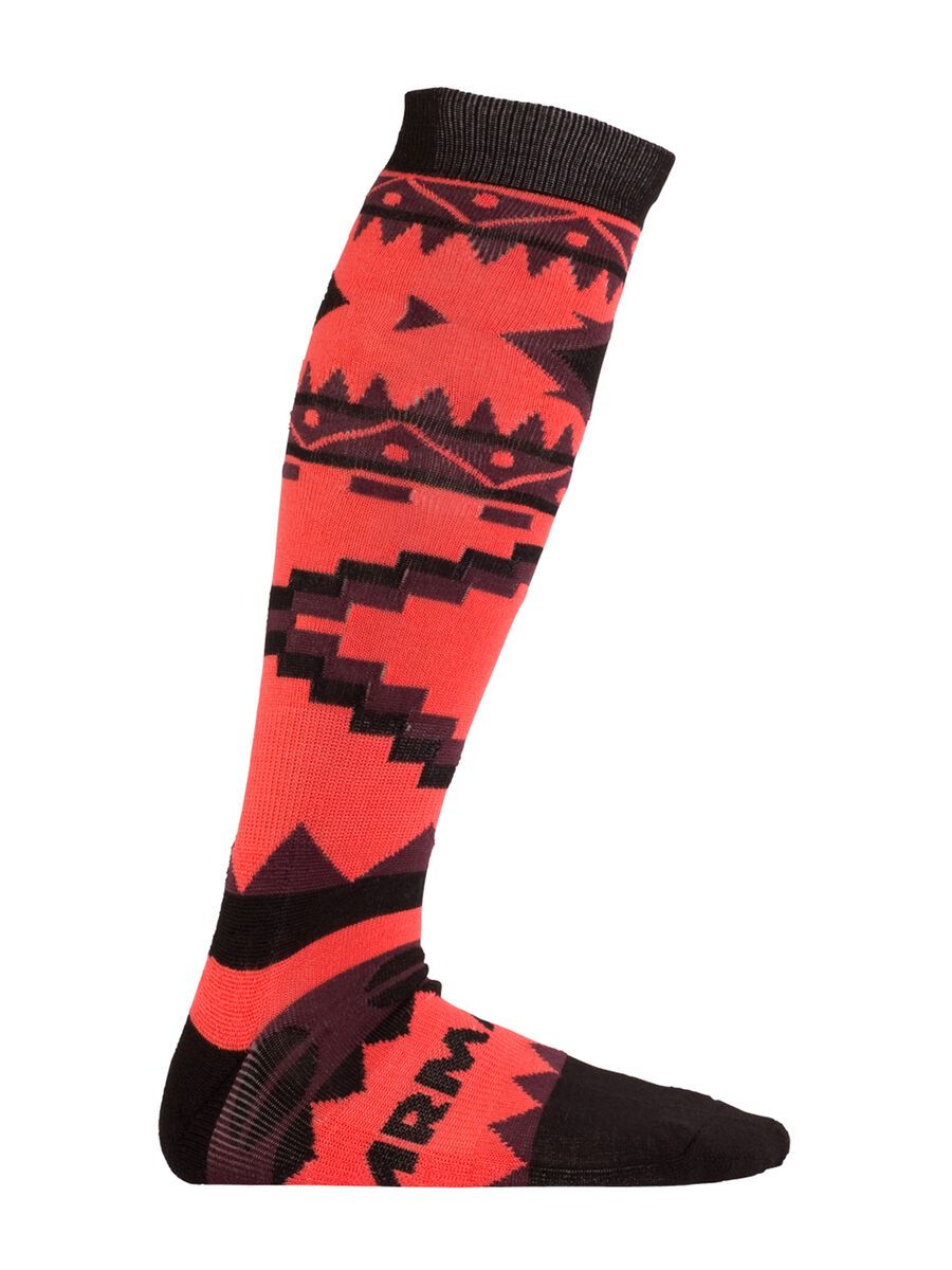 Armada Double Diamond Merino Sock, coral - Bild 1