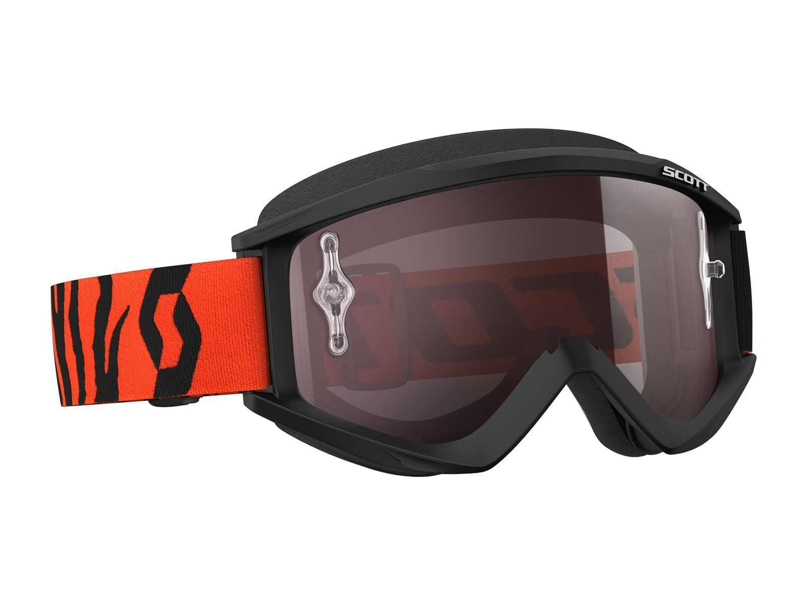 Scott Goggle Recoil Xi, black/fluo orange/Lens: silver chrome - Bild 1