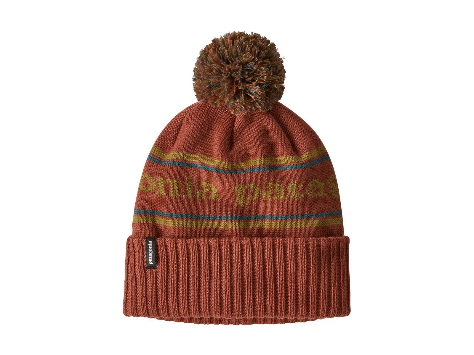 Patagonia Powder Town Beanie, park stripe knit: spanish red - Bild 1