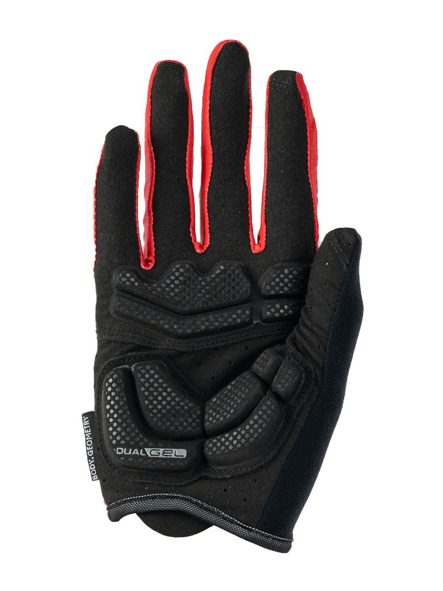 Specialized Men's Body Geometry Dual-Gel Long Finger Gloves, red - Bild 2