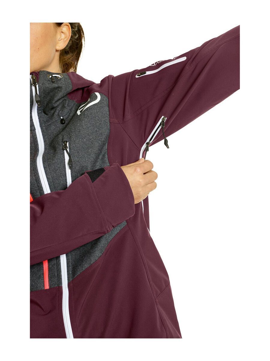 Ortovox Merino Naturtec Plus Pordoi Jacket W, dark wine - Bild 5