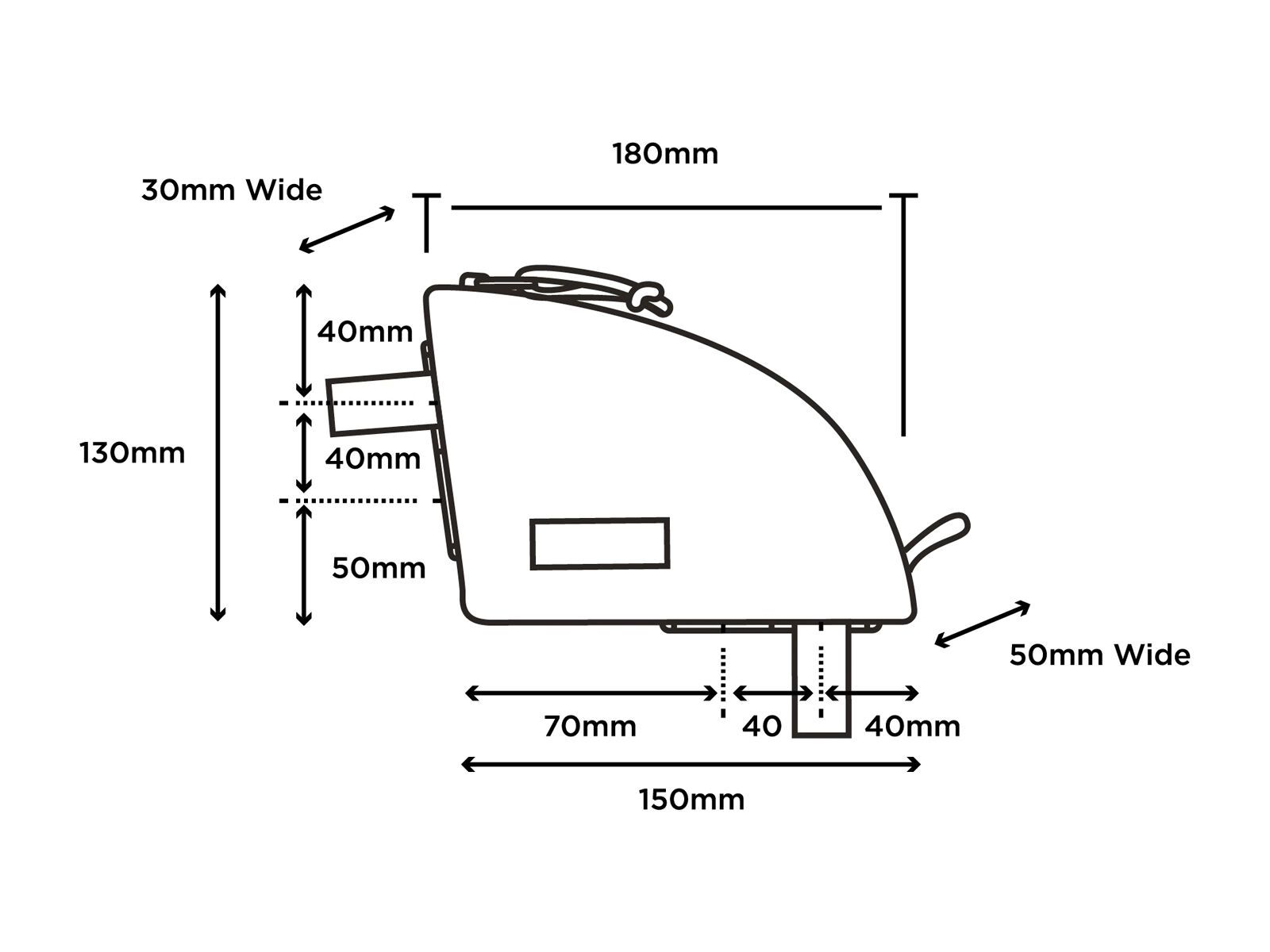Restrap Rear Top Tube Bag - 0.8 L, black - Bild 7