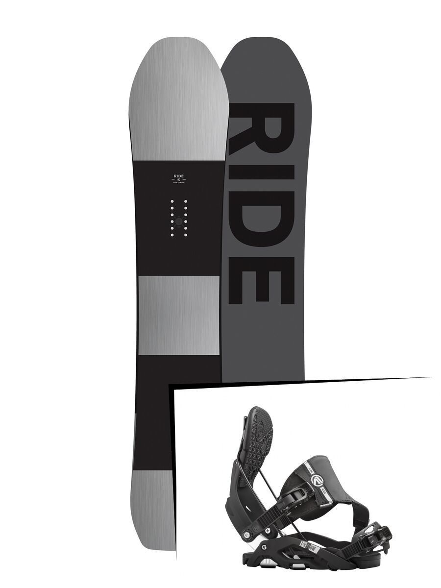 Set: Ride Timeless 2017 + Flow Nexus Hybrid 2016, black - Snowboardset - Bild 1