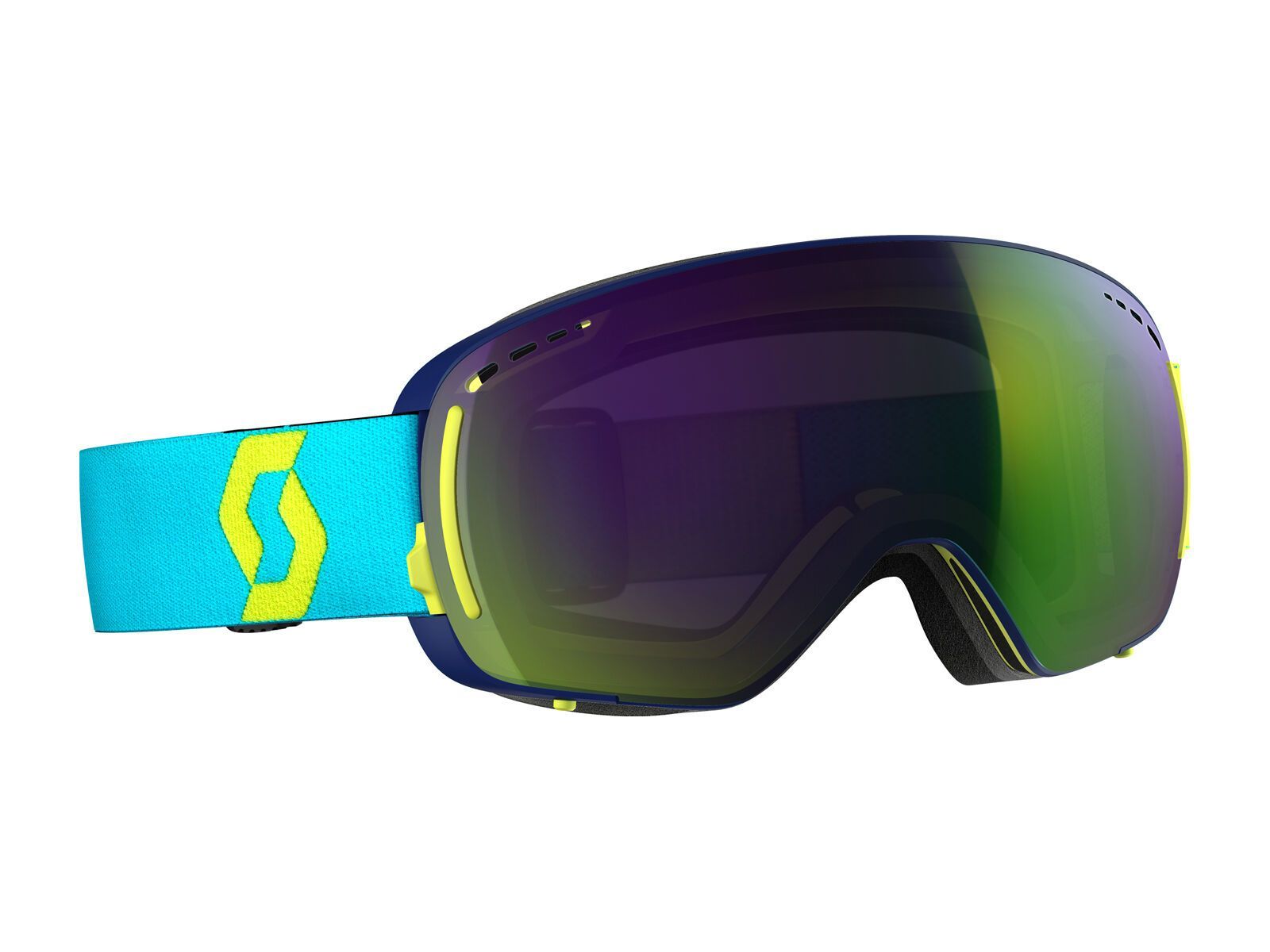 Scott LCG Compact inkl. Wechselscheibe, bermuda blue limeade yellow/Lens: solar green chrome - Bild 1