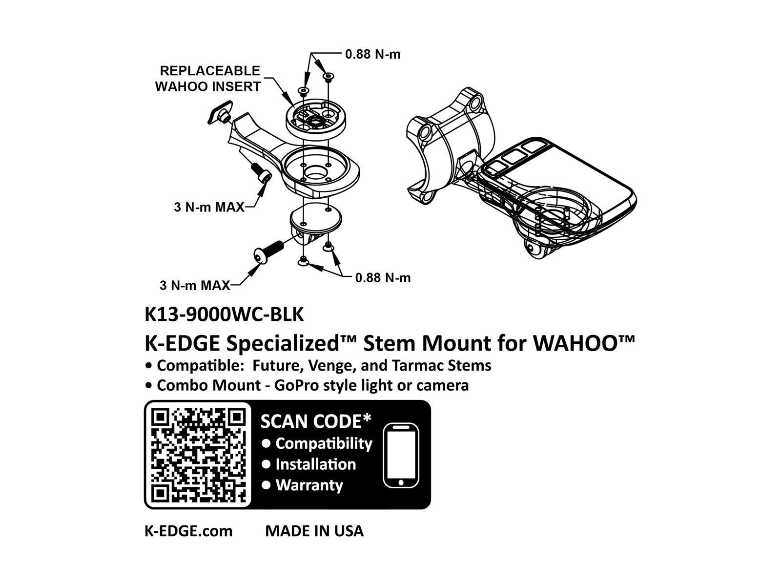 K-Edge Specialized Future Mount Wahoo Combo, black - Bild 5