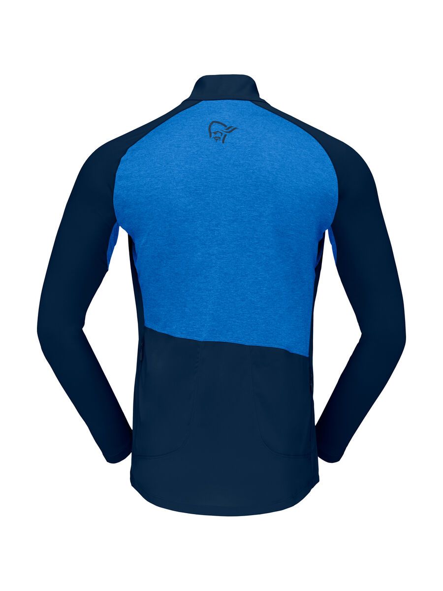 Norrona fjørå equaliser Long Sleeve Zip Top M's, indigo night/olympian blue - Bild 2