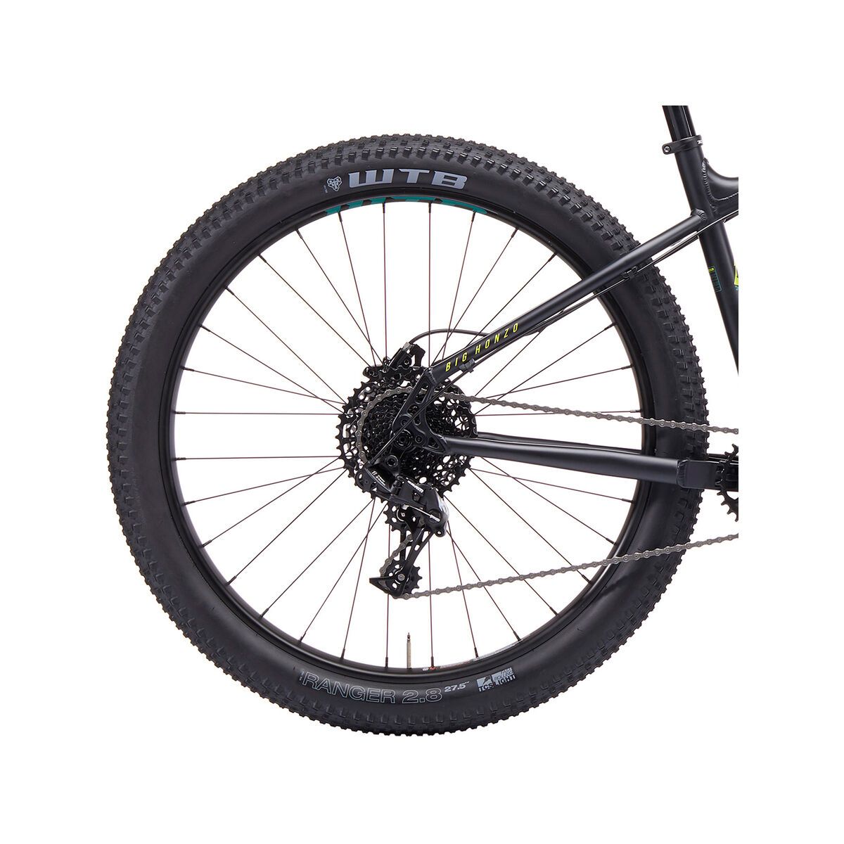 Kona Big Honzo, matt black w/ emerald green & yellow decals - Bild 5