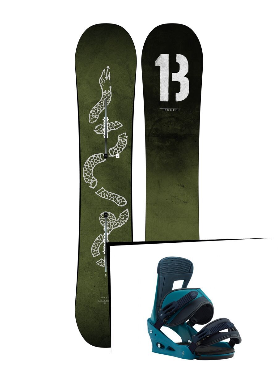 Set: Burton Descendant 2019 + Burton Freestyle mariner green - Bild 1