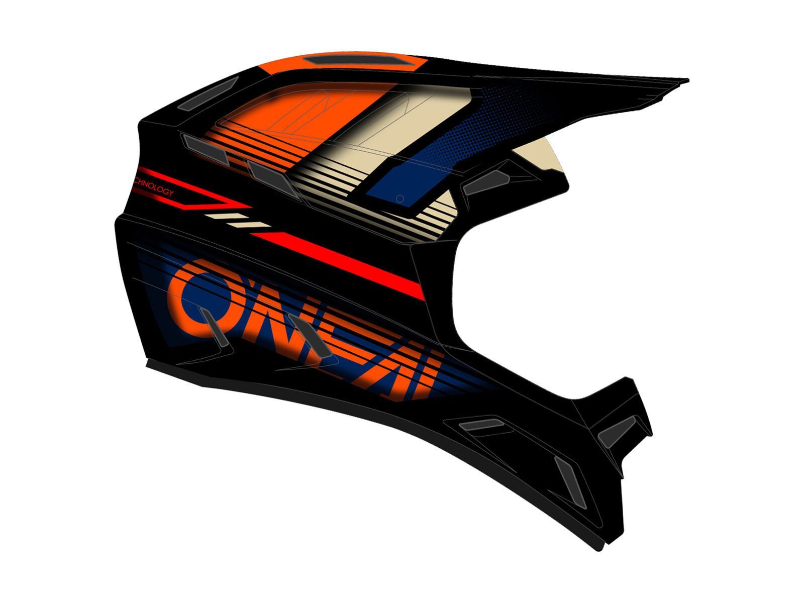 ONeal Backflip Helmet Eclipse, orange/blue - Bild 3