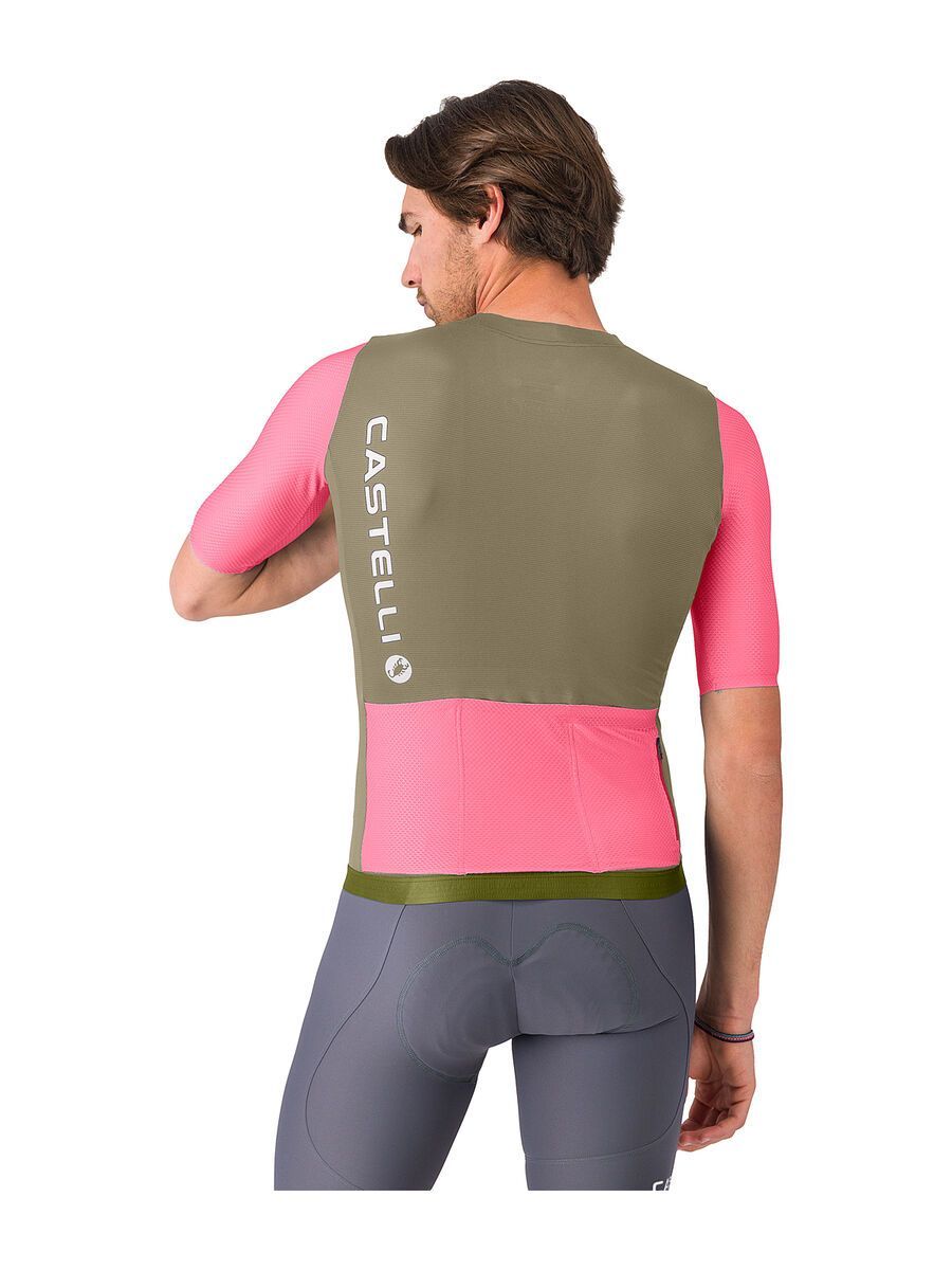 Castelli Corretto Jersey, elmwood/rosa giro-white - Bild 2
