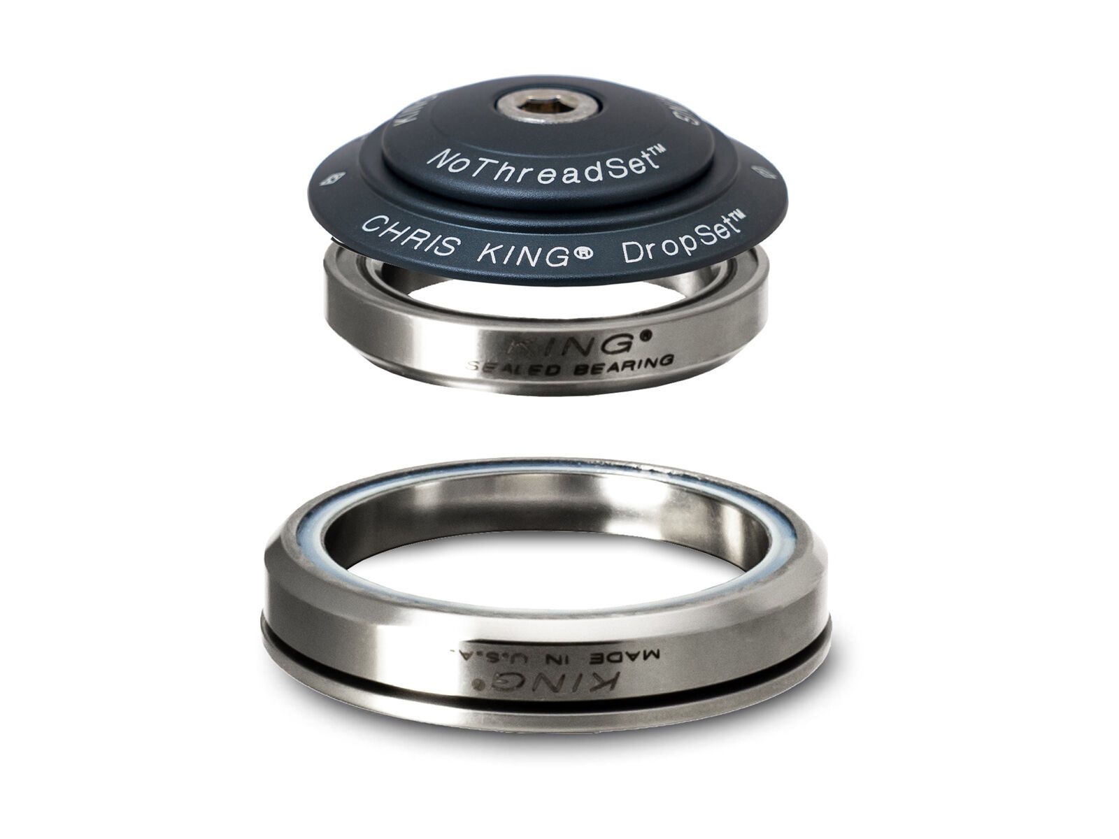 Chris King DropSet 5 - IS42/28.6 | IS52/40 - Edelstahl, matte midnight - Bild 1