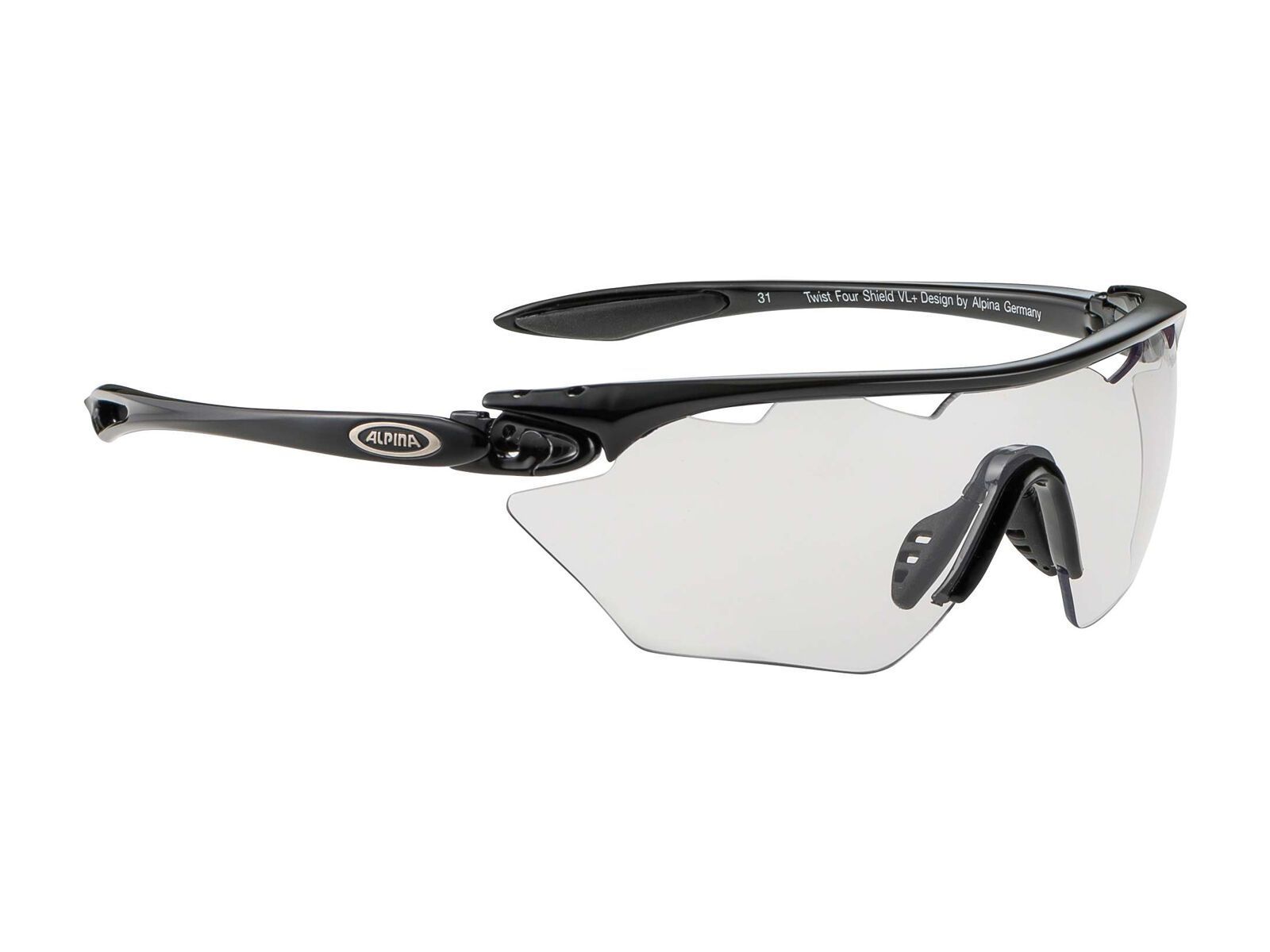 Alpina Twist Four Shield VL+, black/Lens: varioflex+ black - Bild 1