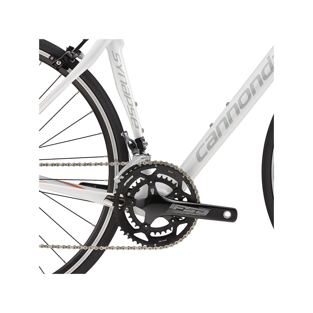 Cannondale Synapse Carbon Women's Tiagra 6, magnesium white w/ marigold and primer grey, gloss - Bild 3