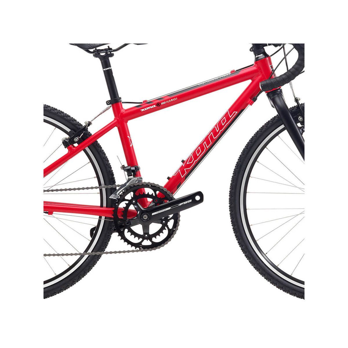 Kona Jake 24, Matt Rad Racing Red w/Black & White - Bild 3