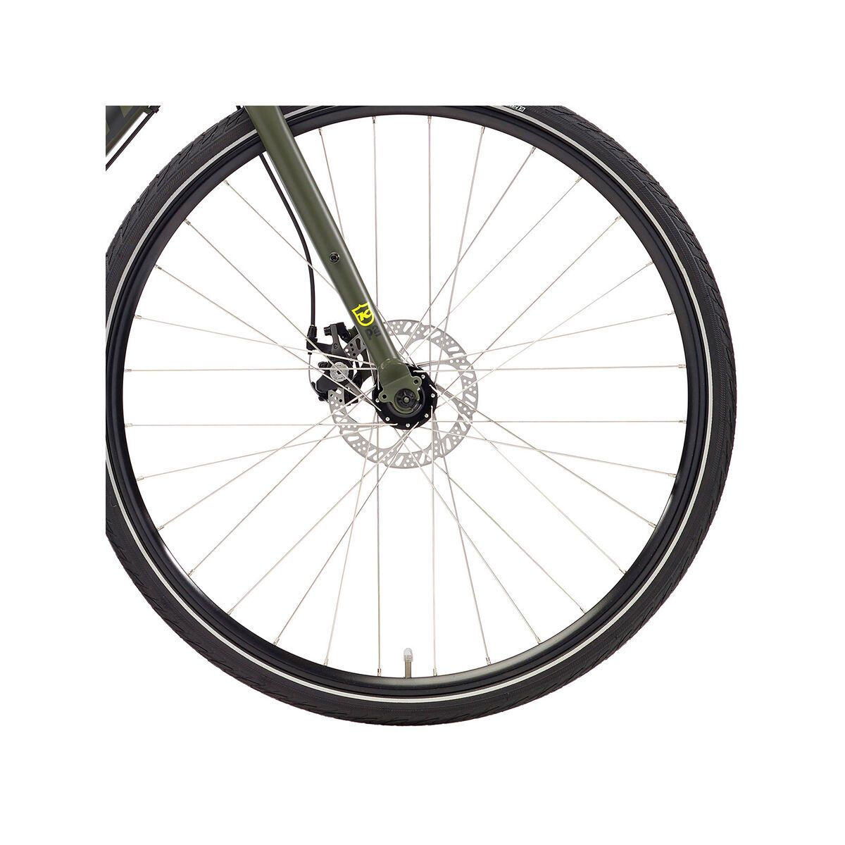 Kona Dew 700C, matt olive w/ charcoal & yellow decals - Bild 3