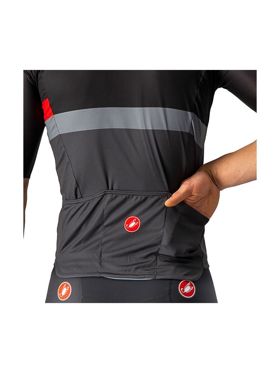 Castelli A Blocco Jersey, light black/red-drark gray - Bild 7