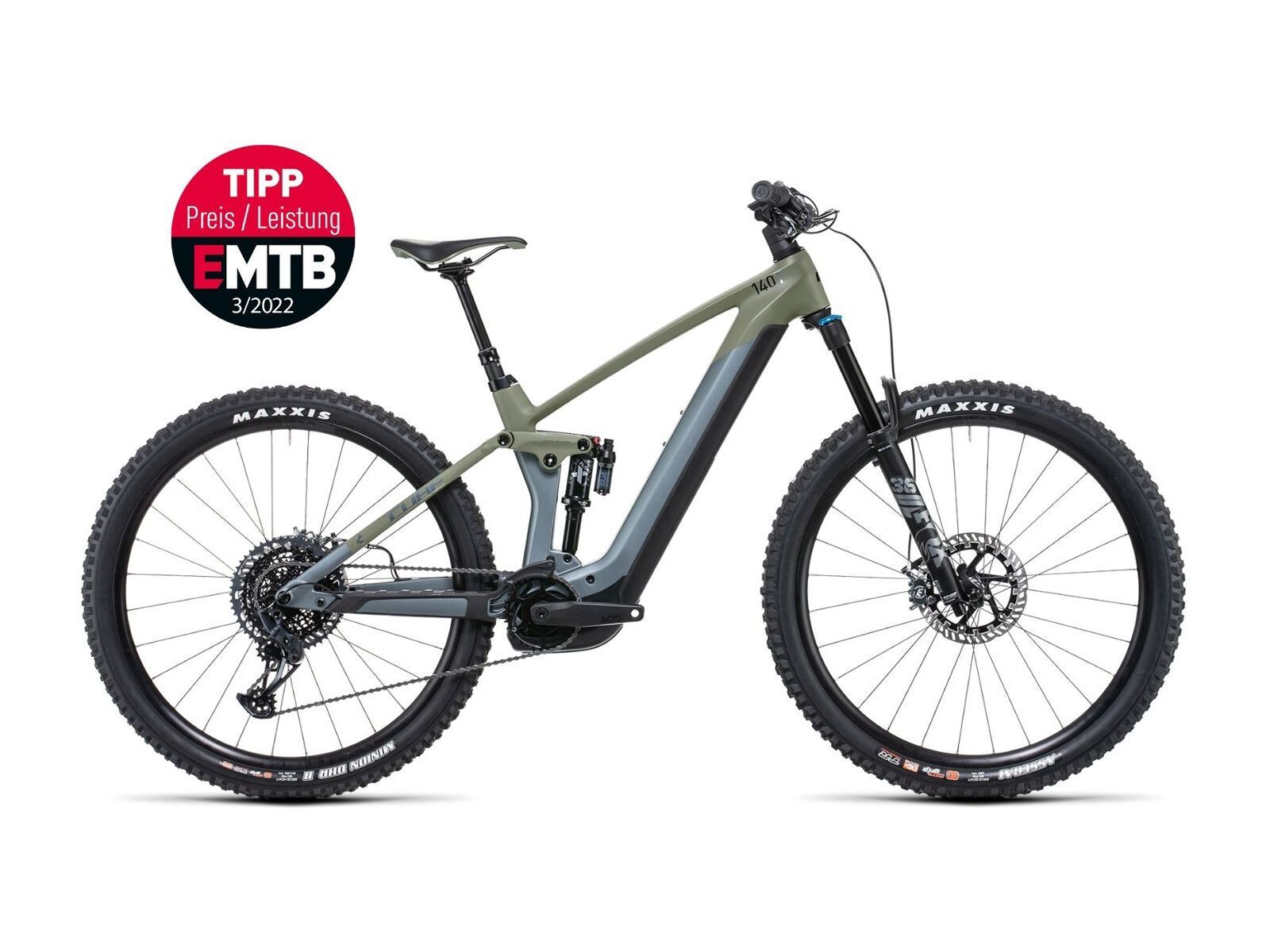 Cube Stereo Hybrid 140 HPC TM 750 29, flashgrey´n´olive - Bild 1