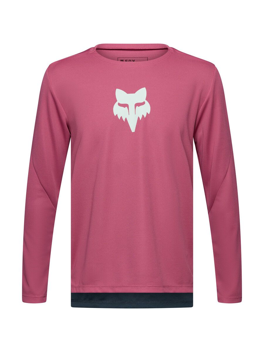 Fox Youth Defend Long Sleeve Jersey Fox Head, berry - Bild 1