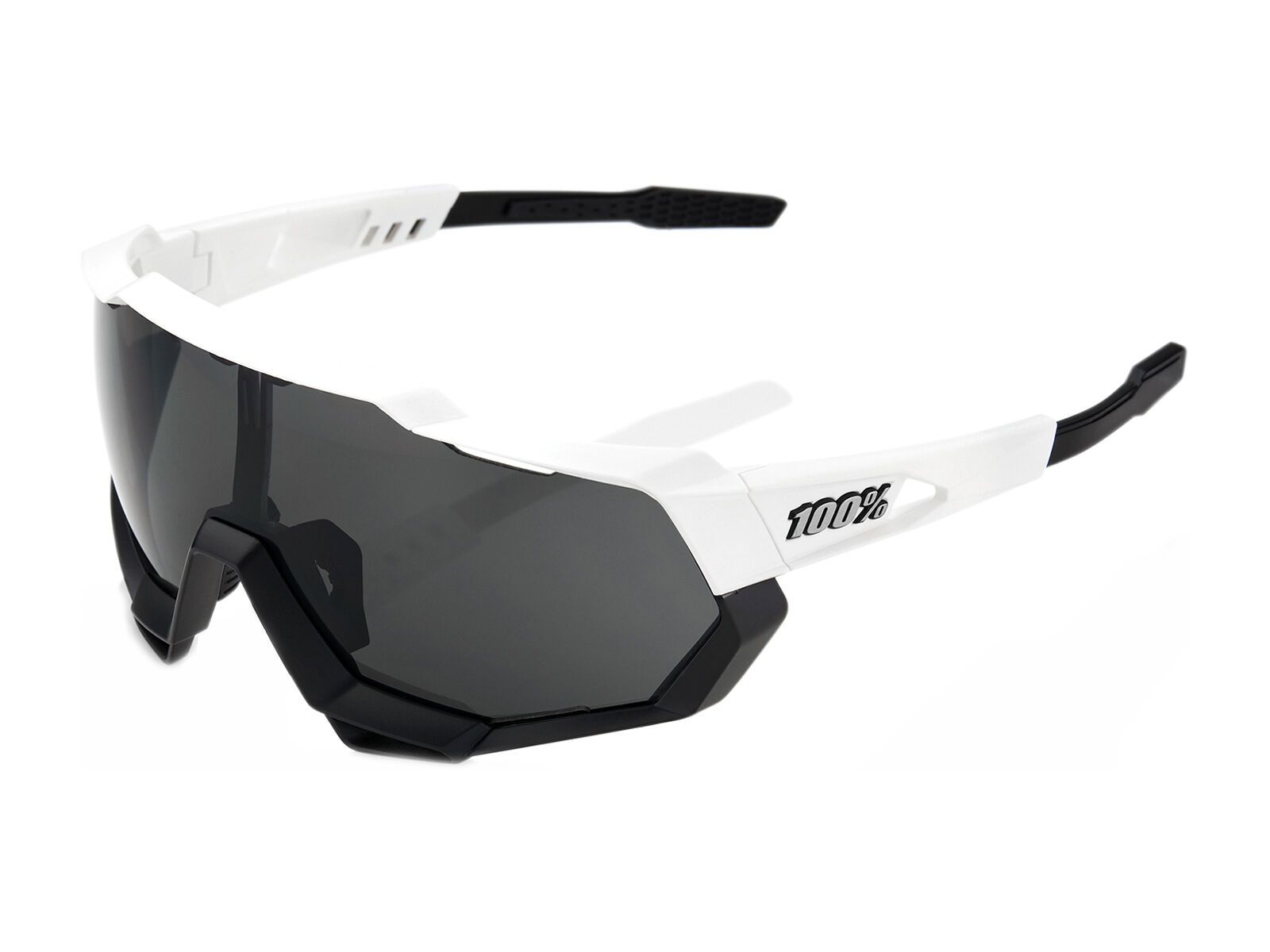 100% Speedtrap inkl. WS, matte white/black/Lens: smoke - Bild 1