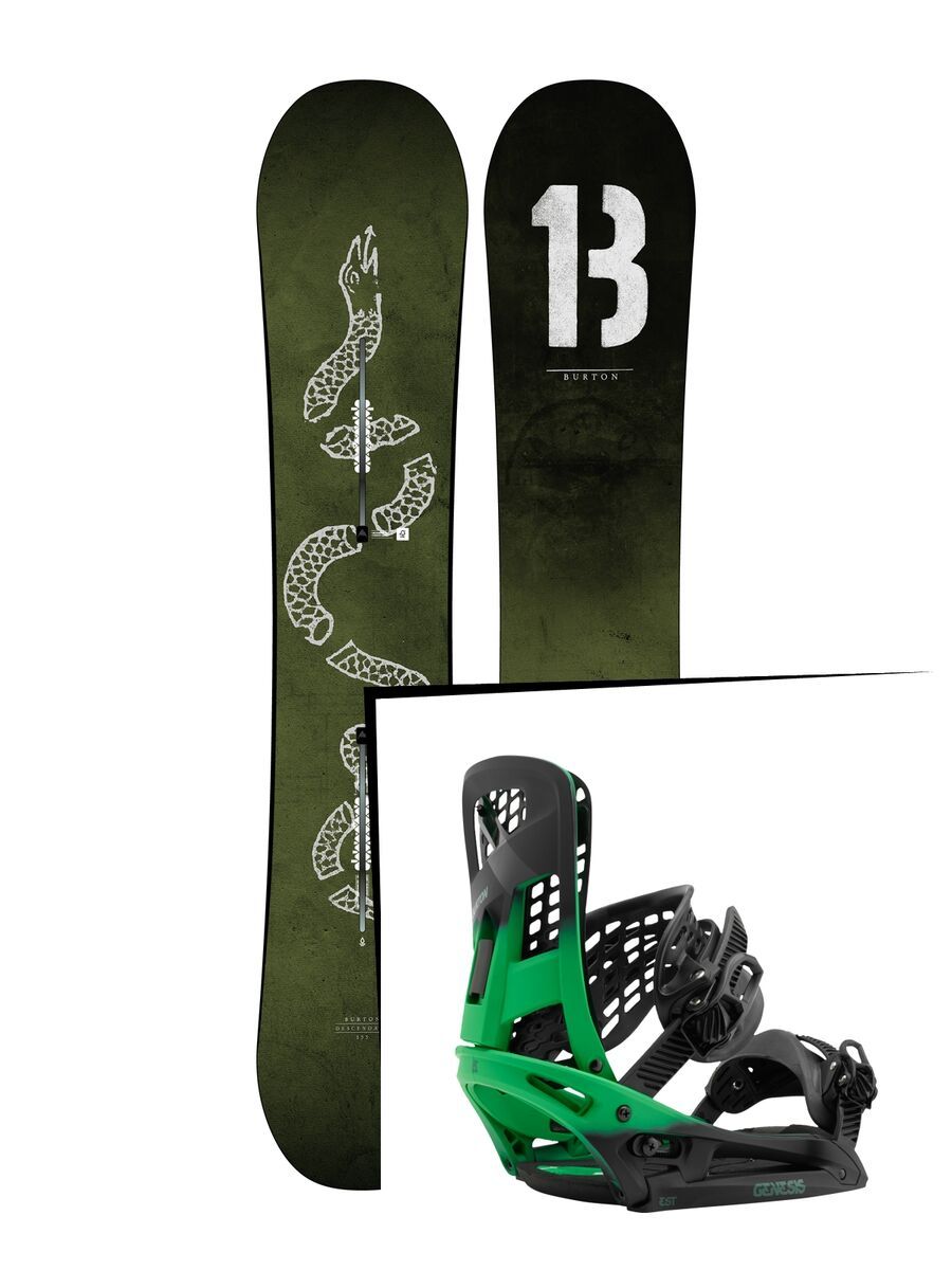 Set: Burton Descendant 2019 + Burton Genesis EST green fade - Bild 1
