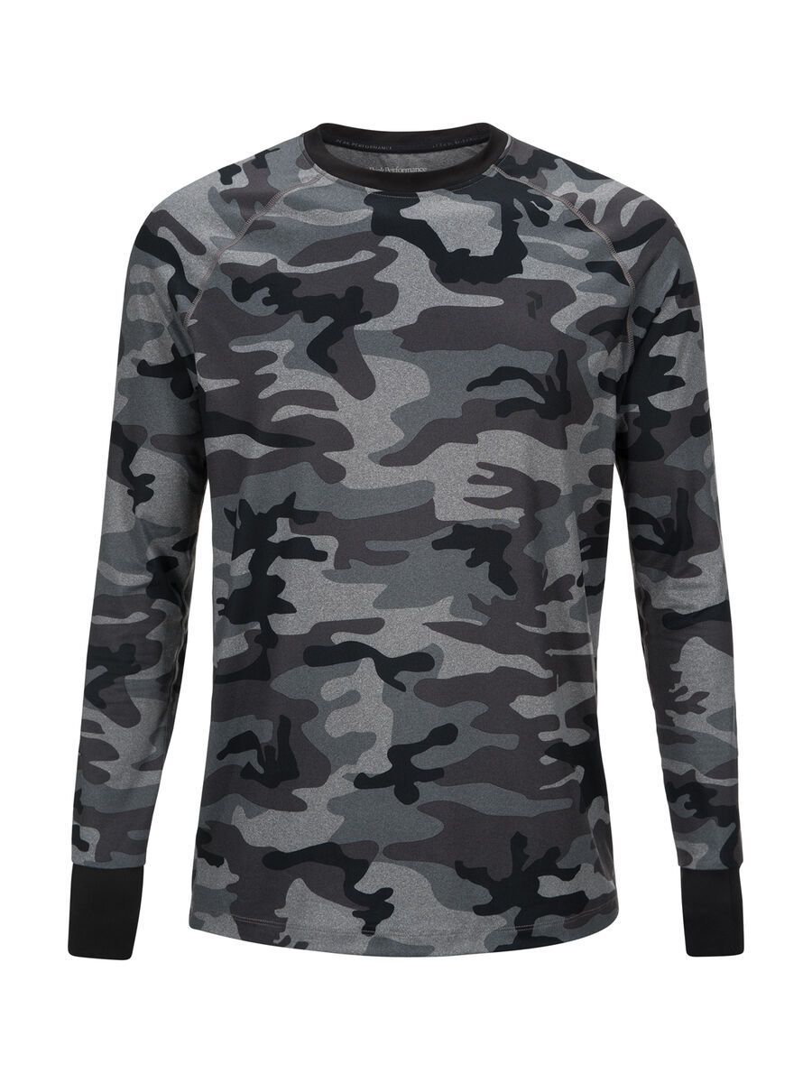 Peak Performance Spirit Print Longsleeve, grey melange camo - Bild 1