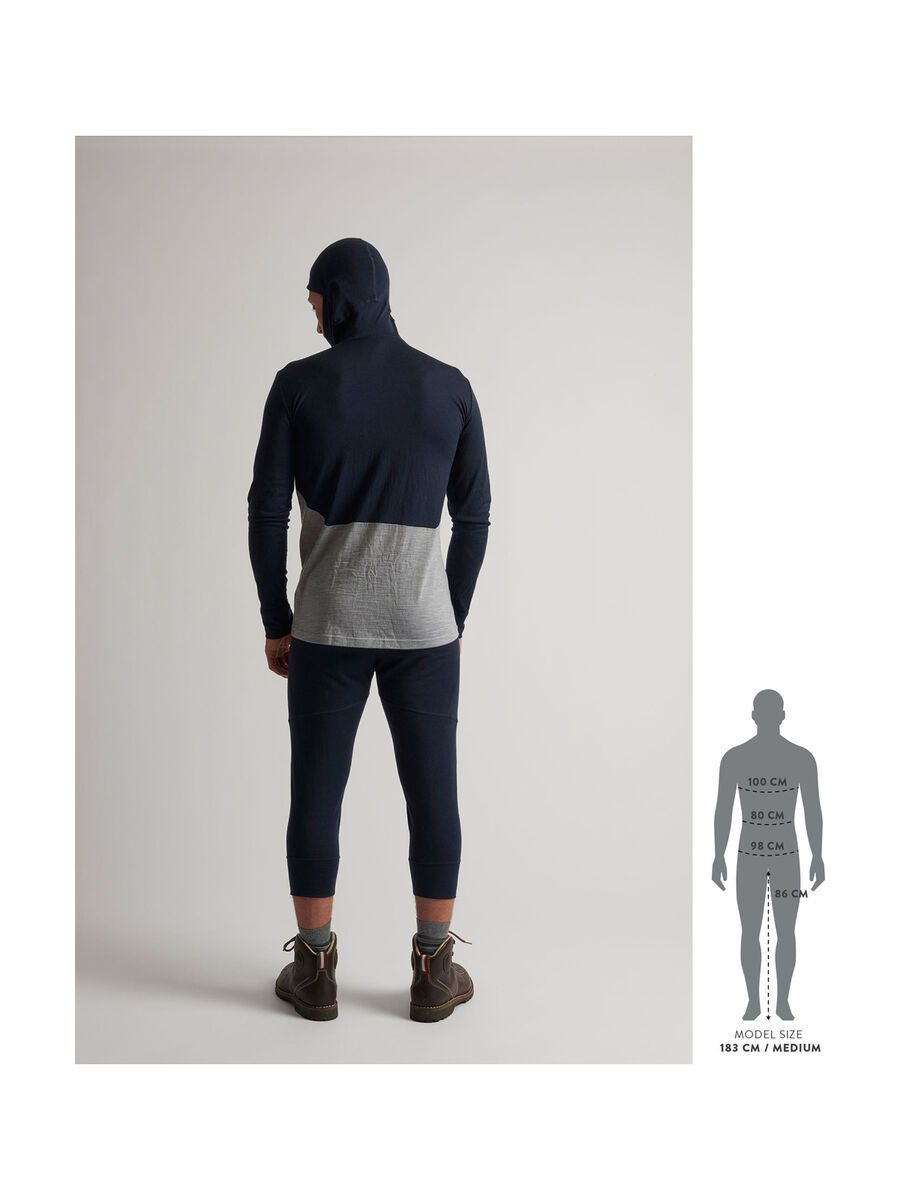 Scott Defined Merino L/SL Men's Hoody, dark blue/light grey melange - Bild 5