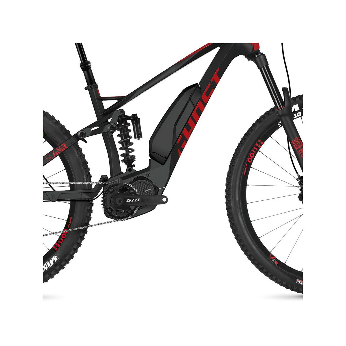 Ghost Hybride SL AMR X S7.7+ LC, titanium grey/riot red/star white - Bild 3