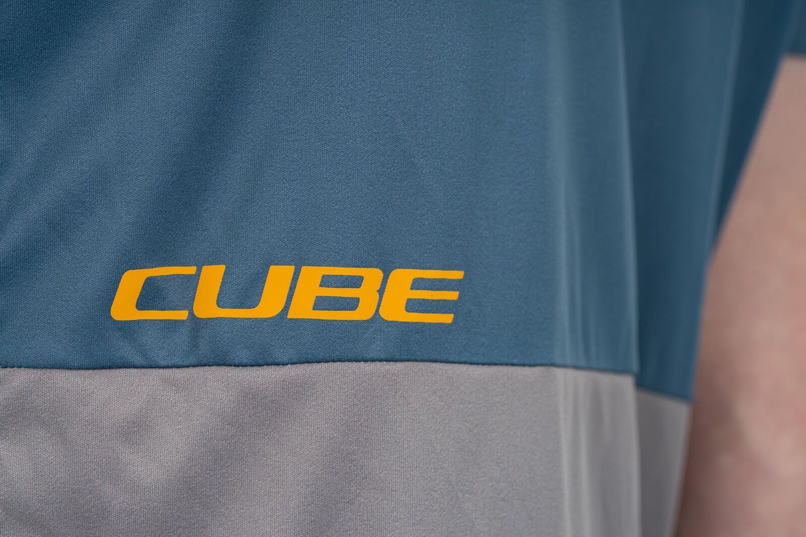 Cube ATX Trikot Half Zip kurzarm, beige´n´blue - Bild 5