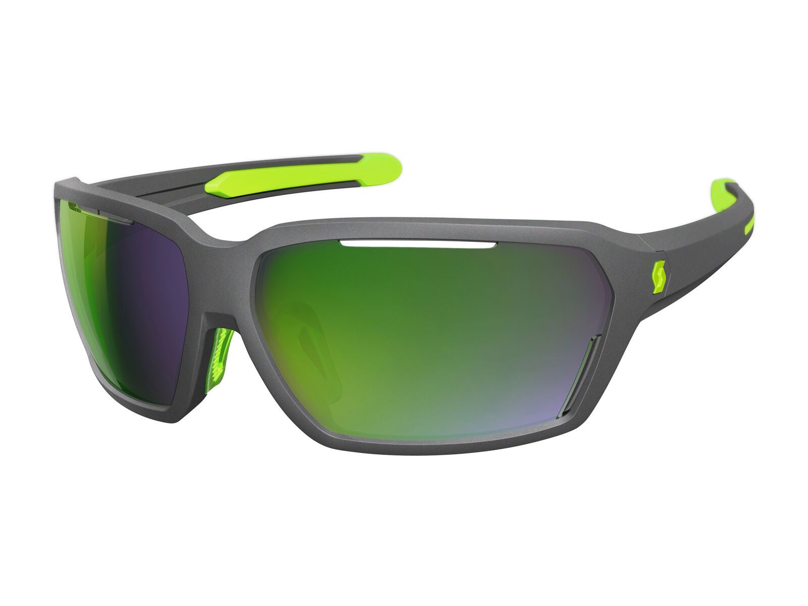 Scott Vector Sunglasses, grey matt/green/Lens: green chrome - Bild 1