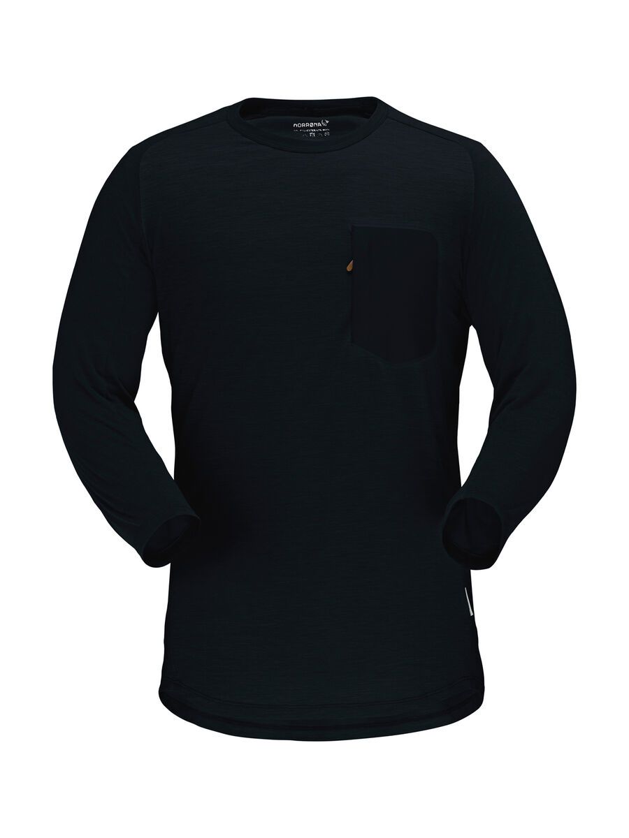 Norrona skibotn wool 3/4 T-shirt M's, caviar - Bild 1