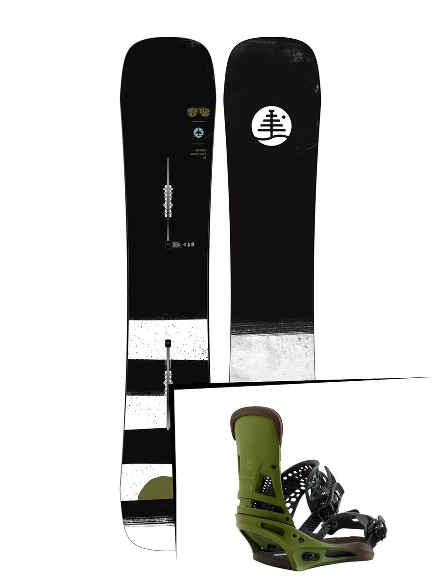 Set: Burton Family Tree Trick Pilot 2019 + Burton Malavita camp on green - Bild 1