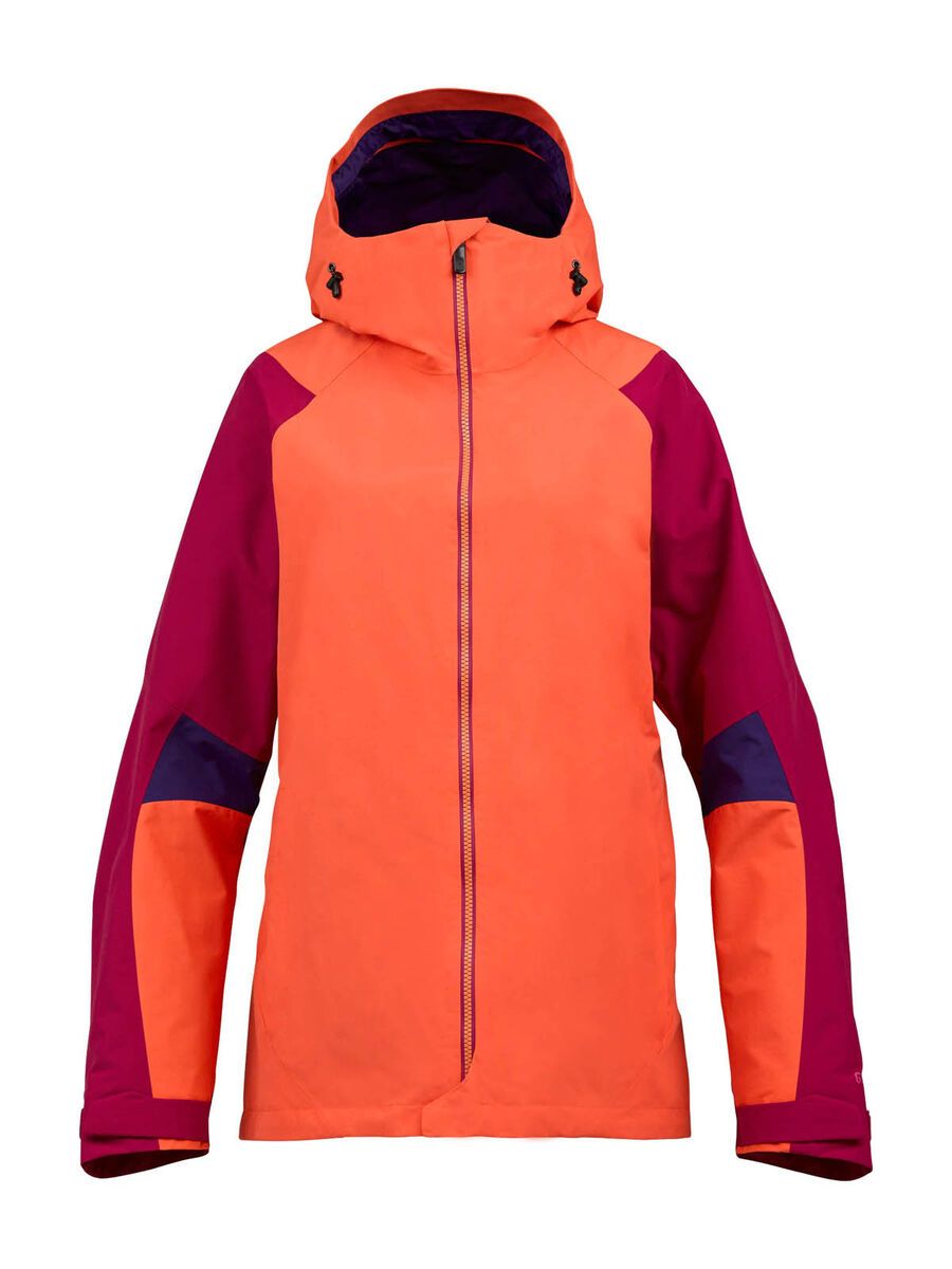 Burton [ak] Womens Blade Jacket, Tiger Lily/Syrah/Storm Colorblock - Bild 1