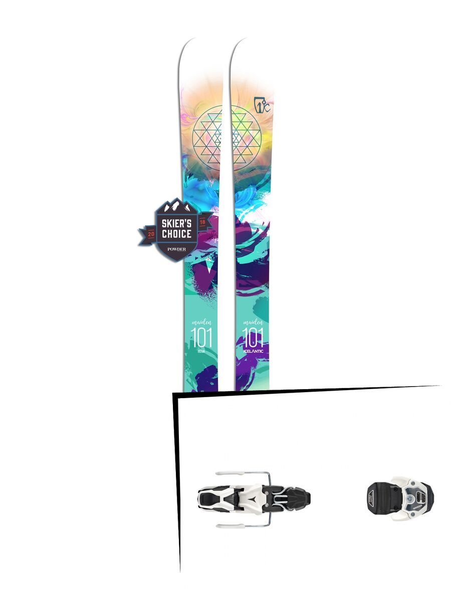 Set: Icelantic Maiden 101 2018 + Atomic Warden MNC 11 white - Bild 1