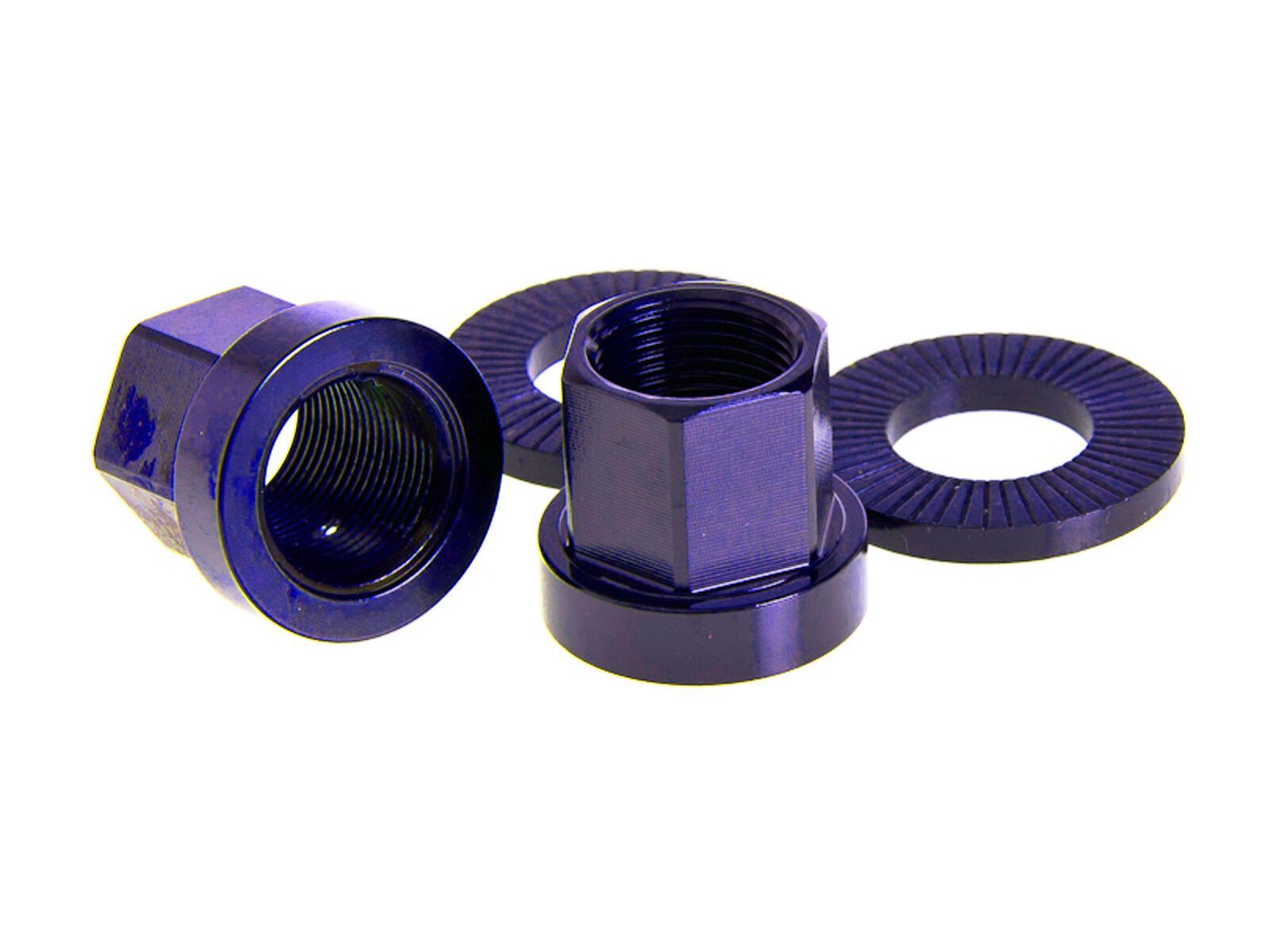Salt Aluminium Mutter, 9,5 mm, Paar, lila - Bild 1