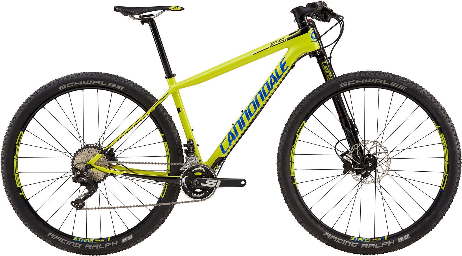 Cannondale F-Si Carbon 3 29, neon spring w/ jet black and cerulean, gloss - NSP - Bild 1